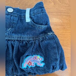Harley-Davidson Blue Denim Skirt (Skort) with Appliqué Girls Size 18M